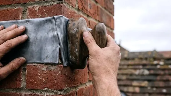 Flashing repair after a wind-driven leak in Hazlet